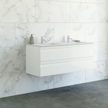 Tvättställsskåp Dansani Luna Minore Dubbel med Integrerat Handtag