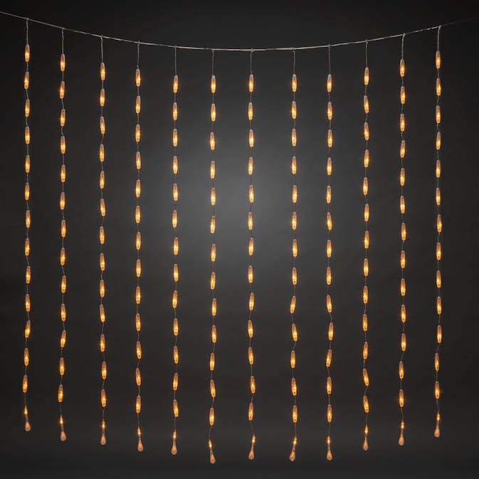 Gardinslynge Gnosjö Konstsmide med Dråper Amber, H: 2000 mm Outlet