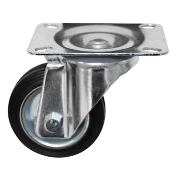 Transporthjul Home it med Plate Sort 80 mm