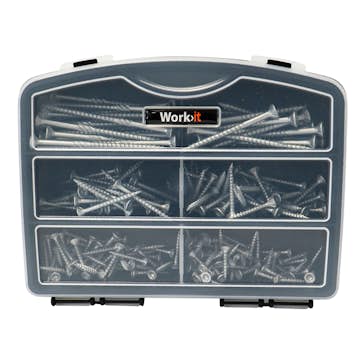 Utendørsskruer i Sortimentkasse Work it med 220 Deler