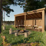 Bålhytte PLUS Nordic 9,5 m2