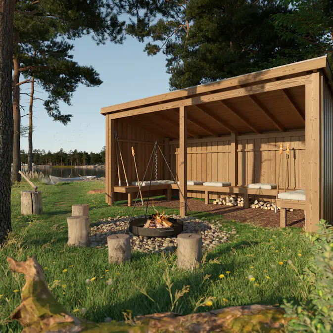 Bålhytte PLUS Nordic 9,5 m2