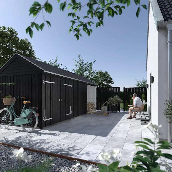 Utebod PLUS Classic Multi Hagehus 3 Moduler Dobbeldør Åpen/Lukket 14,5m2