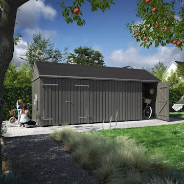 Utebod PLUS Classic Multi Hagehus 3 Moduler Enkel/Dobbeldør Lukket 14,5m2