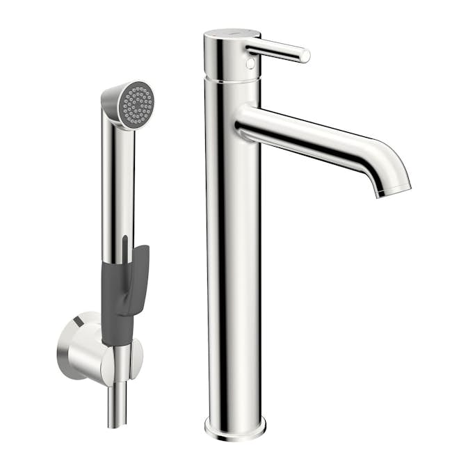 Servantbatteri Oras Optima Style 2602FH med Selvlukkende Hånddusj