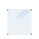 Glassrekkverk PLUS 90x91 Frostet