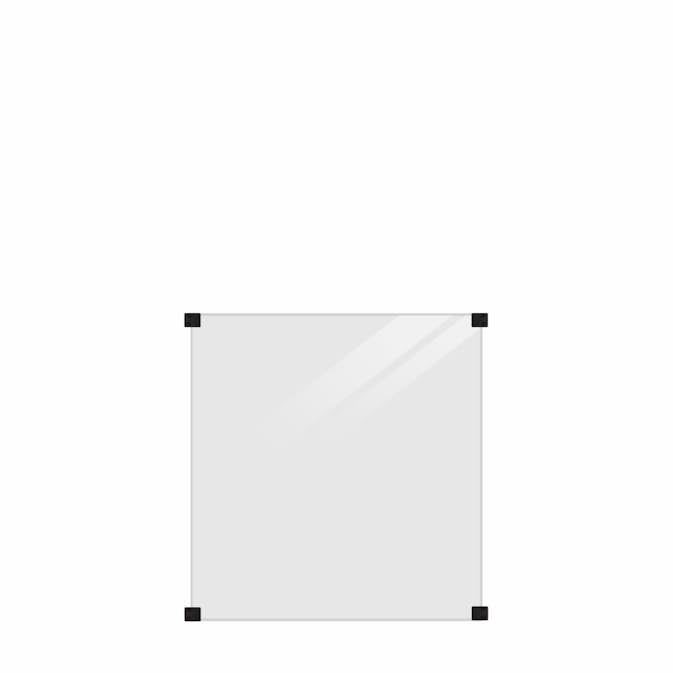 Glassgjerde PLUS Sotet Gråsort 90 x 91 cm