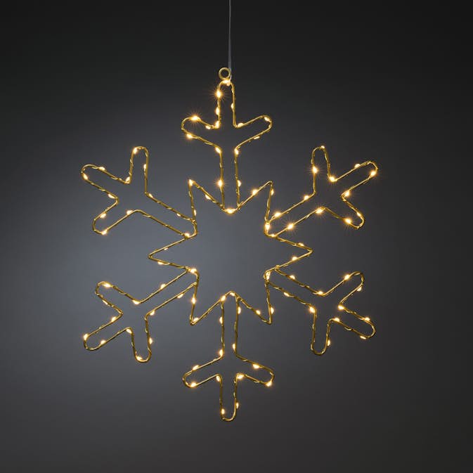 Lyslenke Gnosjö Konstsmide Snøkrystall Metall Gull