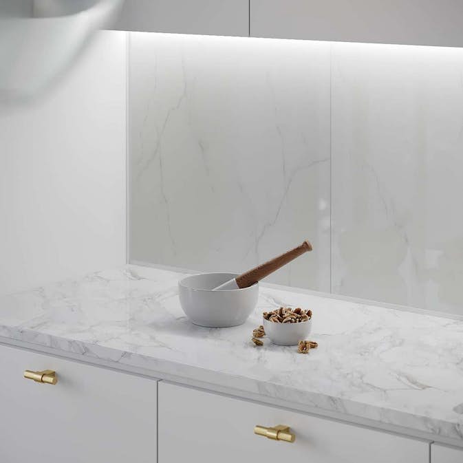 Kitchen Board Fibo 3487-KM10 HG Bright Marble