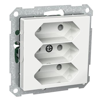 Stikkontakt Schneider Electric Exxact 3-Veis klass II