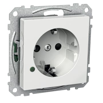 Stikkontakt Schneider Electric Exxact med LED-indikering