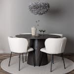 Spisegruppe Venture Home Lanzo Ø120 cm med 4 stk Edina Stoler