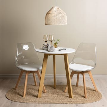 Spisegruppe Venture Home Leonora Ø65 cm med 2 stk Edvin Stoler