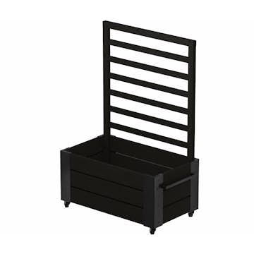 Blomsterkasse PLUS Cubic med Espalier og Hjul