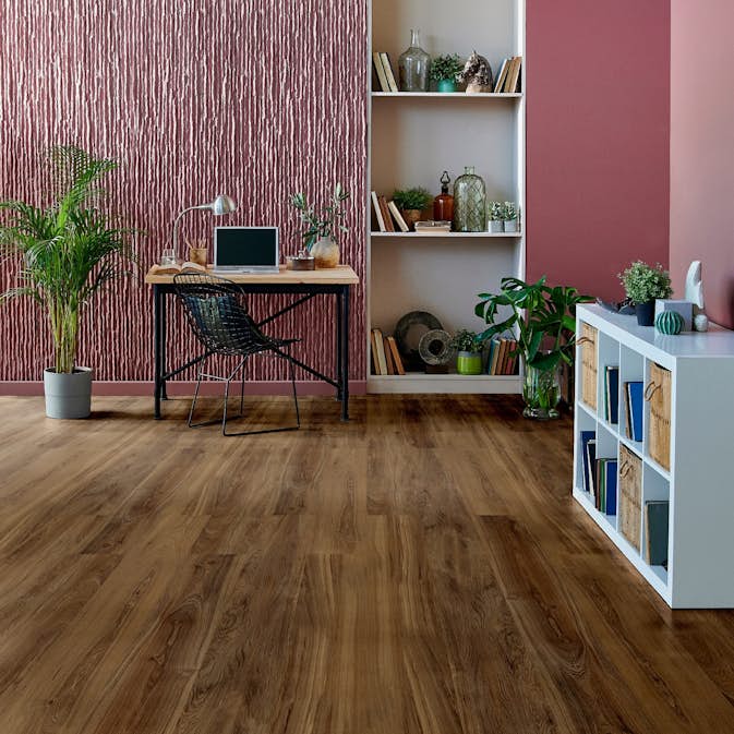 Hybridgulv North Wood Leik Mørk Brun Eik