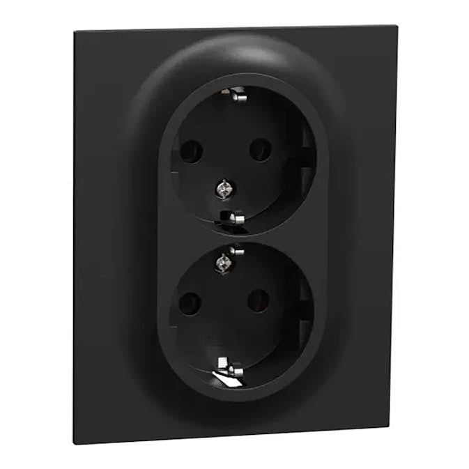 Vegguttak Elko One 2-veis Jordet Hurtigkobling