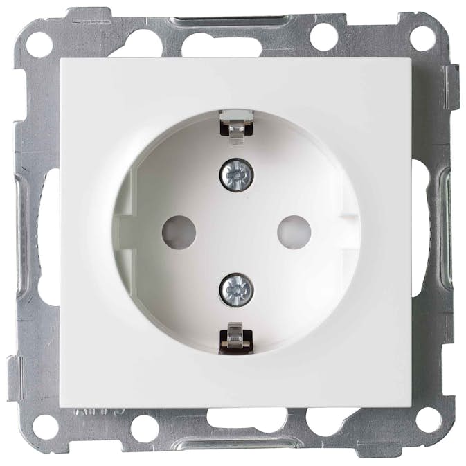 Stikkontakt Elko Plus 1-Veis uten Ramme