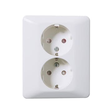 Stikkontakt Elko 2-Veis Lav RS Renhvit