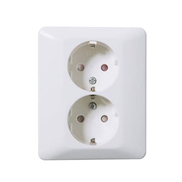 Stikkontakt Elko 2-Veis RS Renhvit