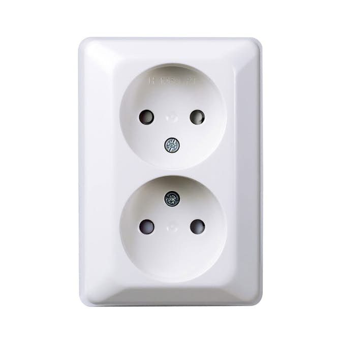 Stikkontakt Elko 2-Veis Utenpåliggende RS Renhvit