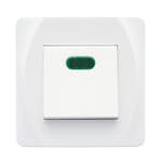 Strømbryter Malmbergs Nova Innfelt 2-Polet Lysindikator Hvit