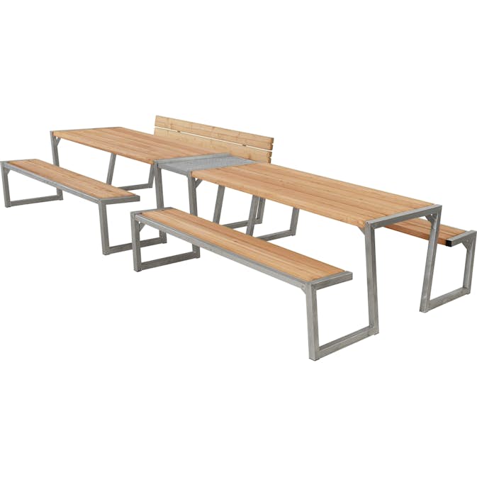 Piknikbord PLUS Zigma med Ryggstøtte 392 cm