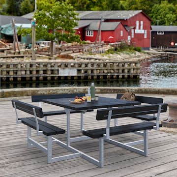Piknikbord PLUS Picnic med 4 Ryggstøtter 224 cm Plast