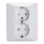 Stikkontakt Malmbergs Delta 2-Veis m/Jord