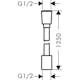 Tekstildusjslange Hansgrohe Designflex 125 cm