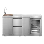 Kjøleskap og Oppvaskbenk Myoutdoorkitchen Stainless Collection Duopakke