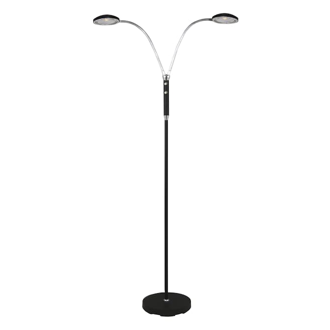 Gulvlampe Aneta Hero Dobbel Svart/Krom