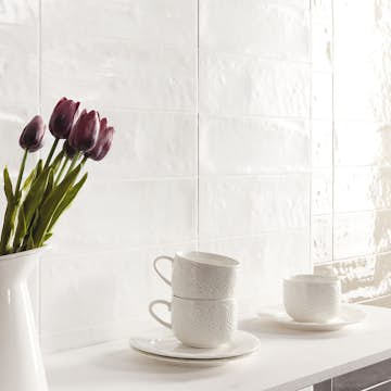 Flis Hill Ceramic Cocina 10x30 hvit  Outlet