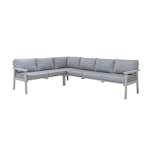 Hagesofa Eden Wood Ransvik Hjørnesofa 200 x 270 cm inkl Puter Greige