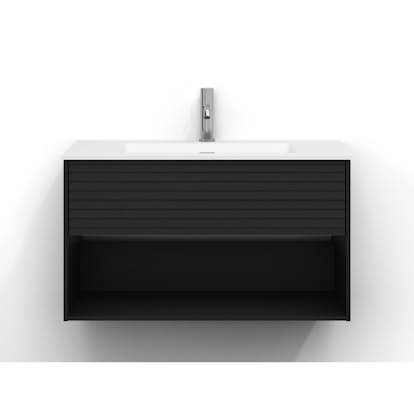 Tvättställsskåp Svedbergs Epos 80x45 med 1 Låda och 1 Öpen Hylla