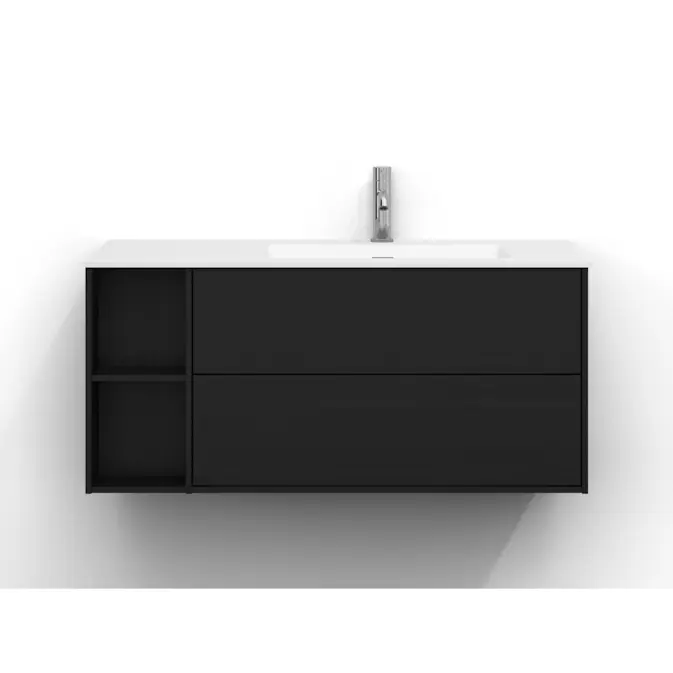 Tvättställsskåp Svedbergs Epos 100x45 med 2 Lådor och 2 Öppna Hyllor