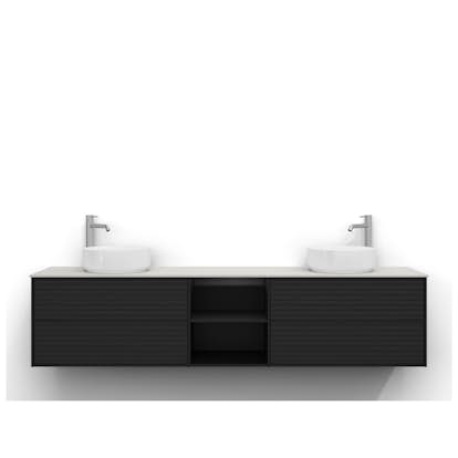 Tvättställsskåp Svedbergs Epos 200x45 med 2+0+2 Lådor