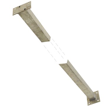 Stålstolpe PLUS for Rekkverk 45x45 Varmgalvanisert