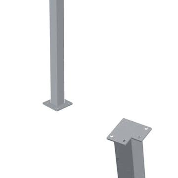 Stålstolpe PLUS Hjørne 4,5x4,5 Varmgalvanisert