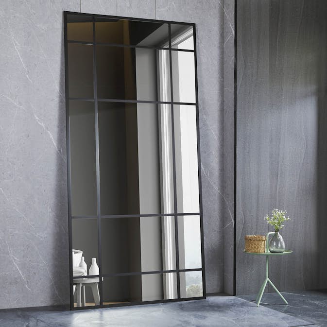 Hallspeil Lyfco Rektangulær Sort