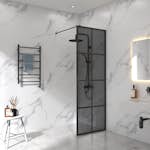 Dusjvegg Lyfco med Sotet Glass og Sprosser