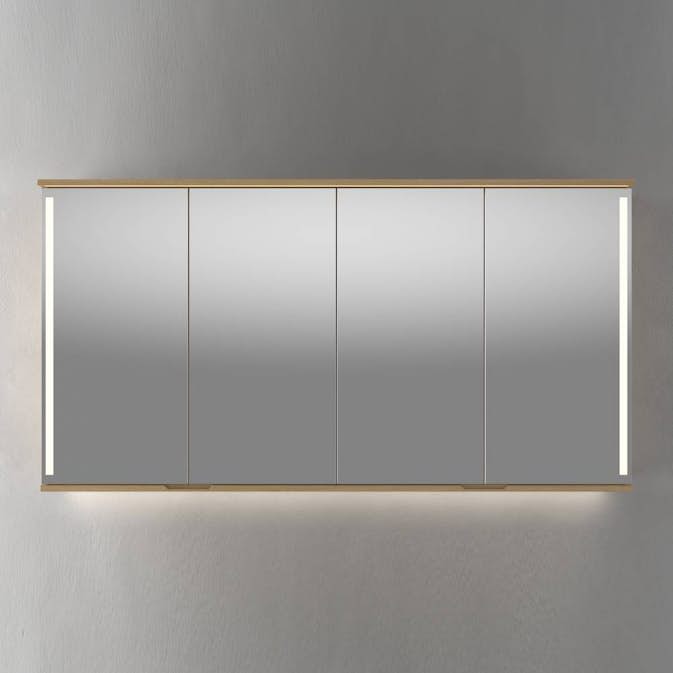 Speilskap Linn Bad Sogn med Integrert Belysning 160 cm 2x80