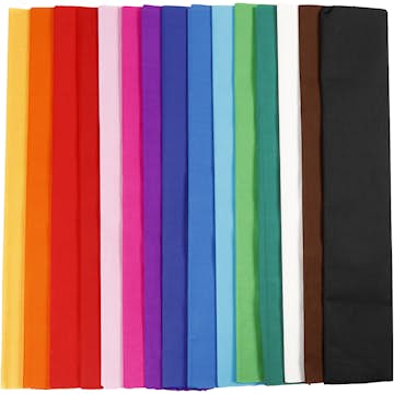 Kreppapir Creativ Company Ass Farger 2,5 m 1 Pk