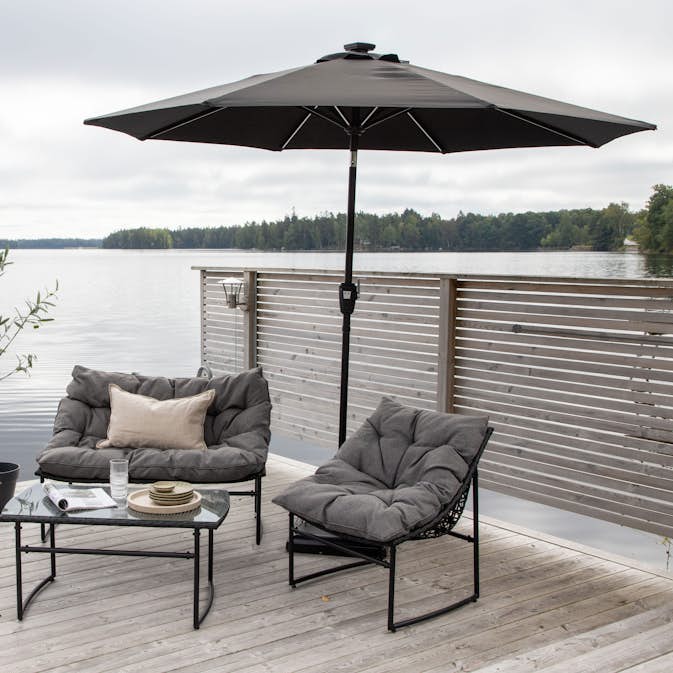 Parasoll Venture Home Sudan med LED-belysning og Vippefunksjon