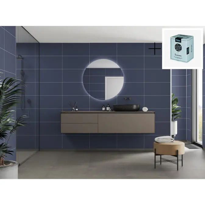 Baderomspanel Fibo 5230-M6030 Smokey Blue med Monteringsskruer