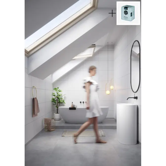 Baderomspanel Fibo 2094-M6040 White med Monteringsskruer