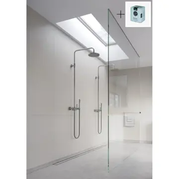 Baderomspanel Fibo 4001-M6080 Terrazzo Light med Monteringsskruer