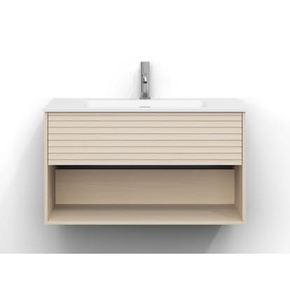 Tvättställsskåp Svedbergs Epos 80x45 med 1 Låda och 1 Öpen Hylla