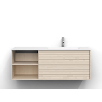 Tvättställsskåp Svedbergs Epos 120x45 med 2 Lådor och 2 Öppna Hyllor