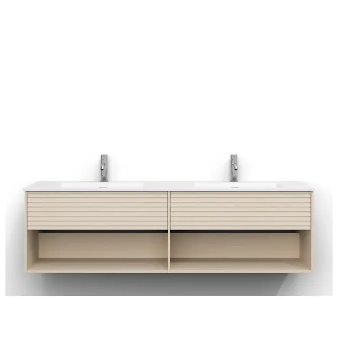 Tvättställsskåp Svedbergs Epos 160x45 med 1+1 Lådor