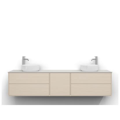 Tvättställsskåp Svedbergs Epos 200x45 med 2+1+2 Lådor